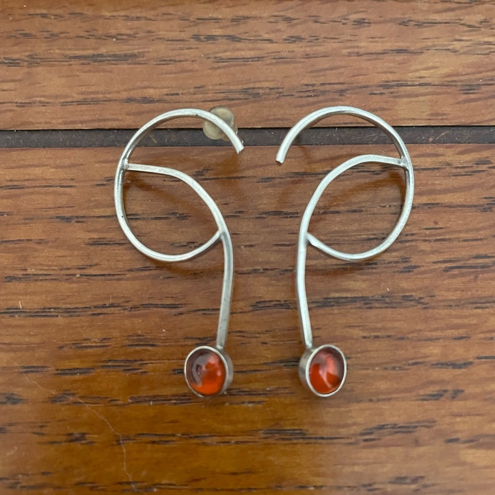 Custom Sterling silver earrings - Picture 2 of 3